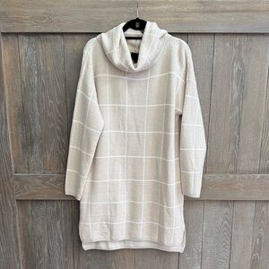 Lumiere Cozy Beige Long Sleeve Sweater Dress